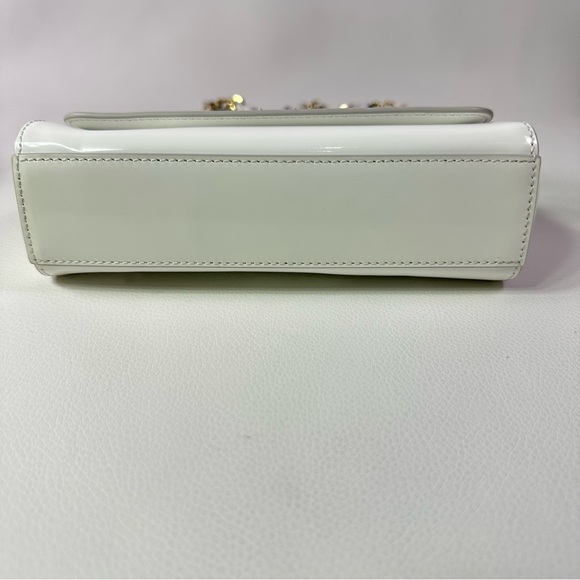 NEW Dolce & Gabbana Sicily East West Satchel Patent Leather w/ Polka Dot Scarf - Picture 6 of 9